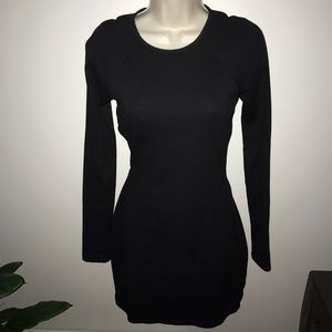 Black Backless Bodycon Dress Medium